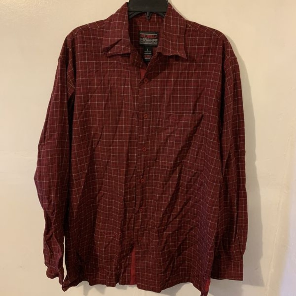 Fubu Men’s Casual Button Front Shirt Size Large